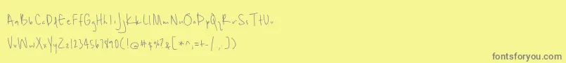 BmdUnrulyness Font – Gray Fonts on Yellow Background