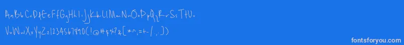 More about BmdUnrulyness Font BmdUnrulyness Font – Pink Fonts on Blue Background