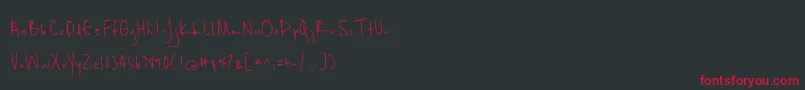 BmdUnrulyness Font – Red Fonts on Black Background