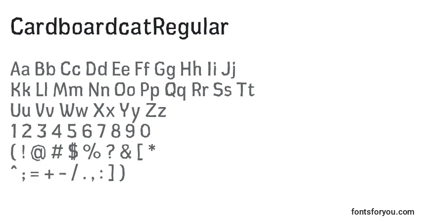 CardboardcatRegular Font – alphabet, numbers, special characters