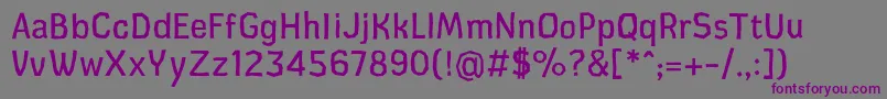 Шрифт CardboardcatRegular – фиолетовые шрифты на сером фоне
