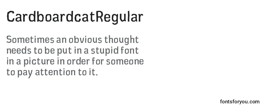 CardboardcatRegular Font