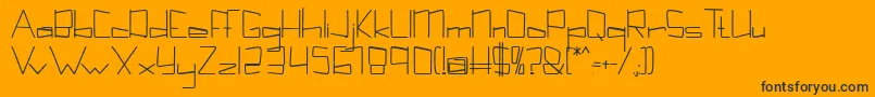 Kuppelcondenseboldkuppel Font – Black Fonts on Orange Background