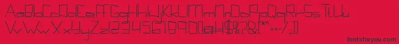 Kuppelcondenseboldkuppel Font – Black Fonts on Red Background