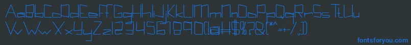 Kuppelcondenseboldkuppel Font – Blue Fonts on Black Background