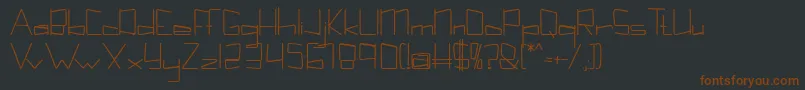 Kuppelcondenseboldkuppel Font – Brown Fonts on Black Background