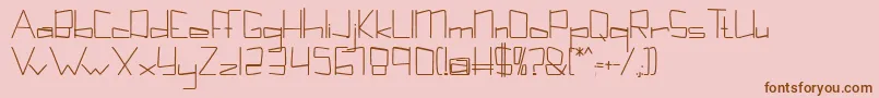 Kuppelcondenseboldkuppel Font – Brown Fonts on Pink Background