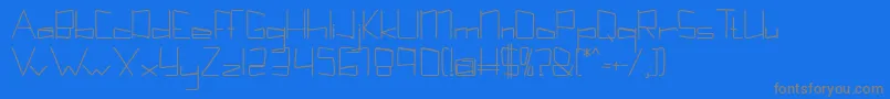 Kuppelcondenseboldkuppel Font – Gray Fonts on Blue Background