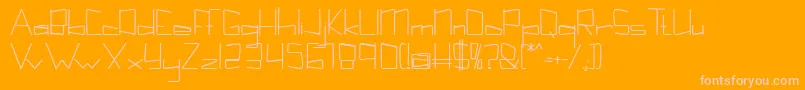 Kuppelcondenseboldkuppel Font – Pink Fonts on Orange Background