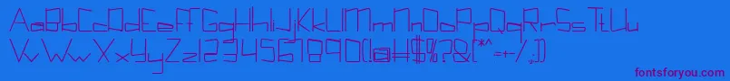 Kuppelcondenseboldkuppel Font – Purple Fonts on Blue Background