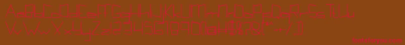 Kuppelcondenseboldkuppel Font – Red Fonts on Brown Background