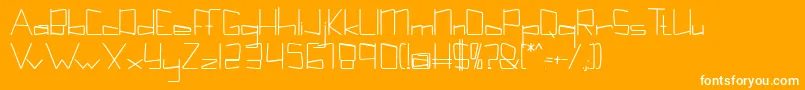 Kuppelcondenseboldkuppel Font – White Fonts on Orange Background