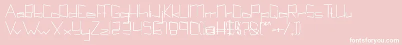 Kuppelcondenseboldkuppel Font – White Fonts on Pink Background