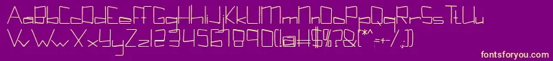 Kuppelcondenseboldkuppel Font – Yellow Fonts on Purple Background
