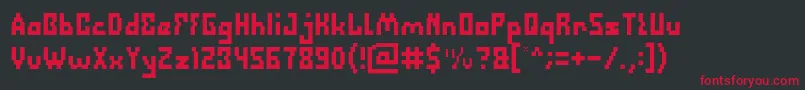Defragmented Font – Red Fonts on Black Background