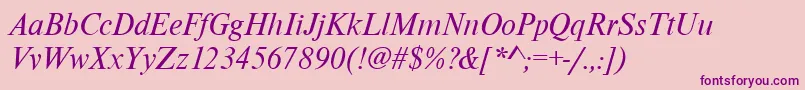 More about NimbusromdgrItalic Font NimbusromdgrItalic Font – Purple Fonts on Pink Background