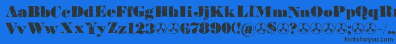 Element120Demo Font – Black Fonts on Blue Background