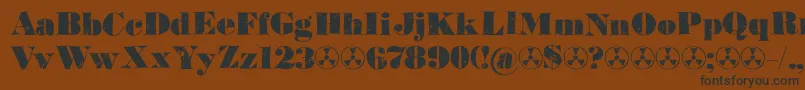 Element120Demo Font – Black Fonts on Brown Background