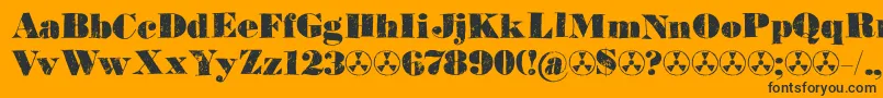 Element120Demo Font – Black Fonts on Orange Background