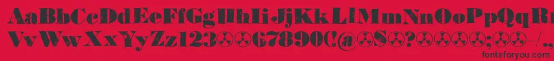 Element120Demo Font – Black Fonts on Red Background
