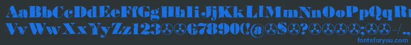 Element120Demo Font – Blue Fonts on Black Background