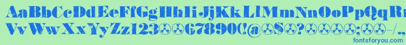 Element120Demo Font – Blue Fonts on Green Background
