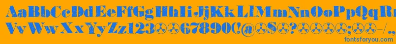 Element120Demo Font – Blue Fonts on Orange Background