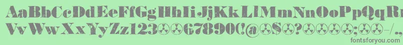 Element120Demo Font – Gray Fonts on Green Background