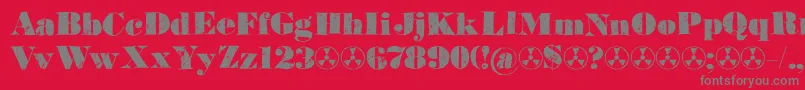 Element120Demo Font – Gray Fonts on Red Background