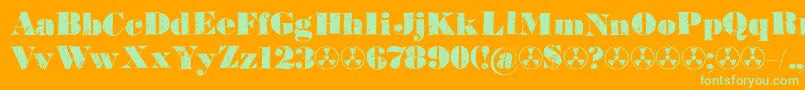 Element120Demo Font – Green Fonts on Orange Background
