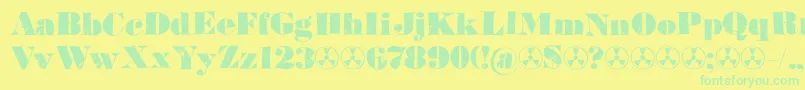 Element120Demo Font – Green Fonts on Yellow Background