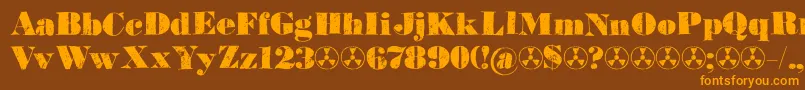 Element120Demo Font – Orange Fonts on Brown Background