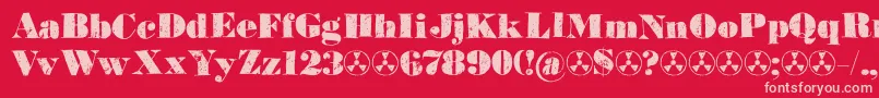 Element120Demo Font – Pink Fonts on Red Background