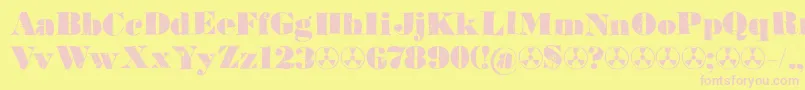 Element120Demo Font – Pink Fonts on Yellow Background