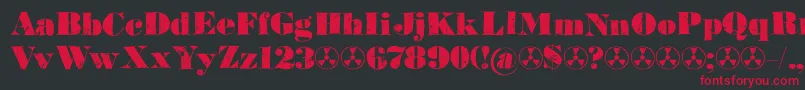 Element120Demo Font – Red Fonts on Black Background