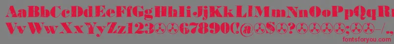 Element120Demo Font – Red Fonts on Gray Background
