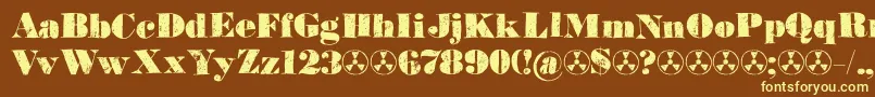 Element120Demo Font – Yellow Fonts on Brown Background