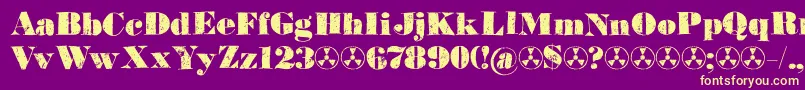 Element120Demo Font – Yellow Fonts on Purple Background