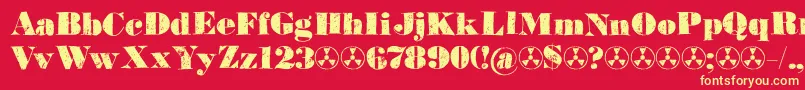 Element120Demo Font – Yellow Fonts on Red Background