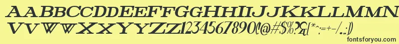 FatHighItalic Font – Black Fonts on Yellow Background