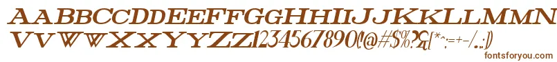 FatHighItalic Font – Brown Fonts on White Background