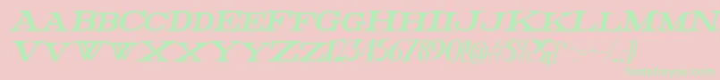 FatHighItalic-Schriftart – Grüne Schriften auf rosa Hintergrund