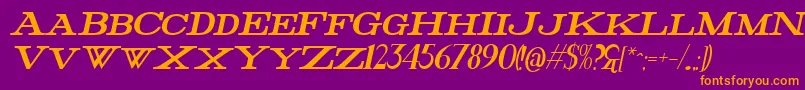 fuente FatHighItalic – Fuentes Naranjas Sobre Fondo Morado