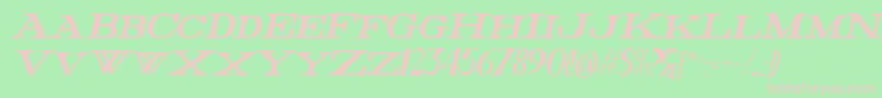 FatHighItalic Font – Pink Fonts on Green Background