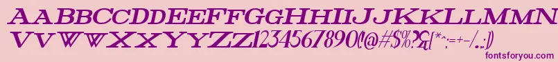 FatHighItalic Font – Purple Fonts on Pink Background