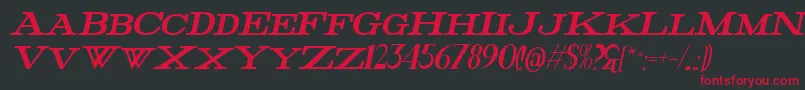 FatHighItalic Font – Red Fonts on Black Background