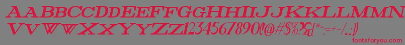 FatHighItalic Font – Red Fonts on Gray Background