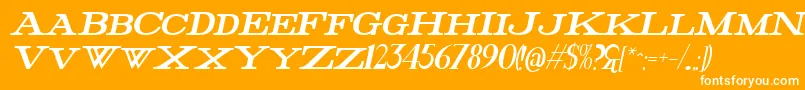 FatHighItalic Font – White Fonts on Orange Background