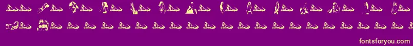 Argentinas Font – Yellow Fonts on Purple Background