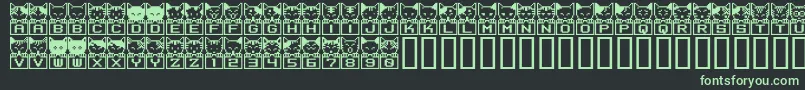 fuente Bmnea – Fuentes Verdes Sobre Fondo Negro